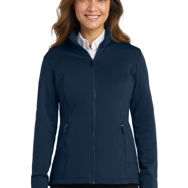 ® Ladies Grid Fleece Jacket Thumbnail